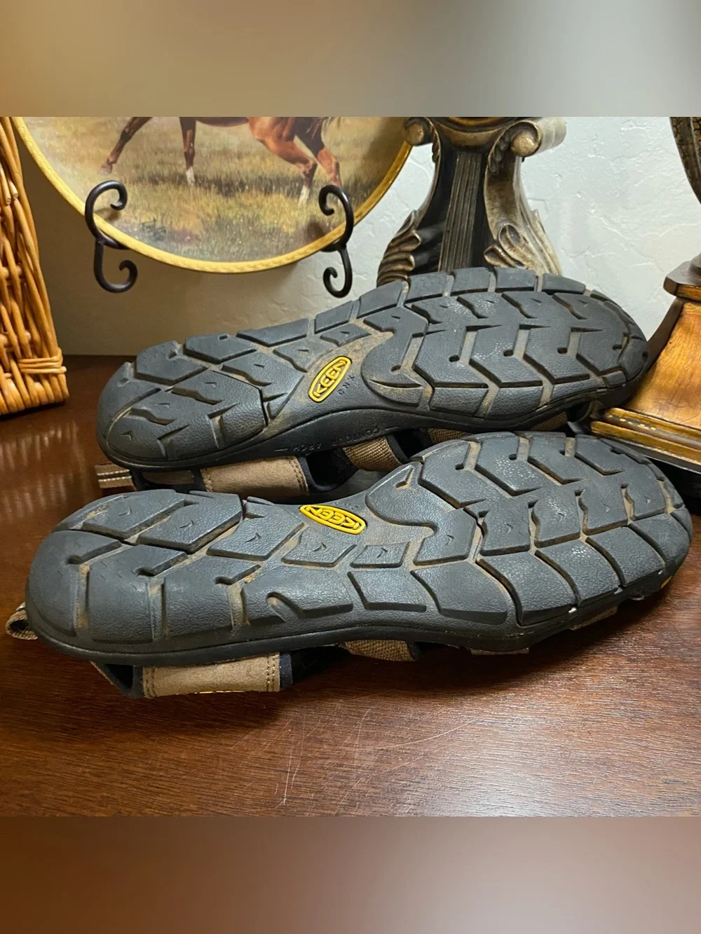 Keen Newport Adjustable Outdoor Drawstring Sandal Men's 10 Brown Leather Hiking